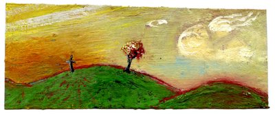 Baum und Kreuz, Sonnenuntergang, 2003 von Gigi Sudbury